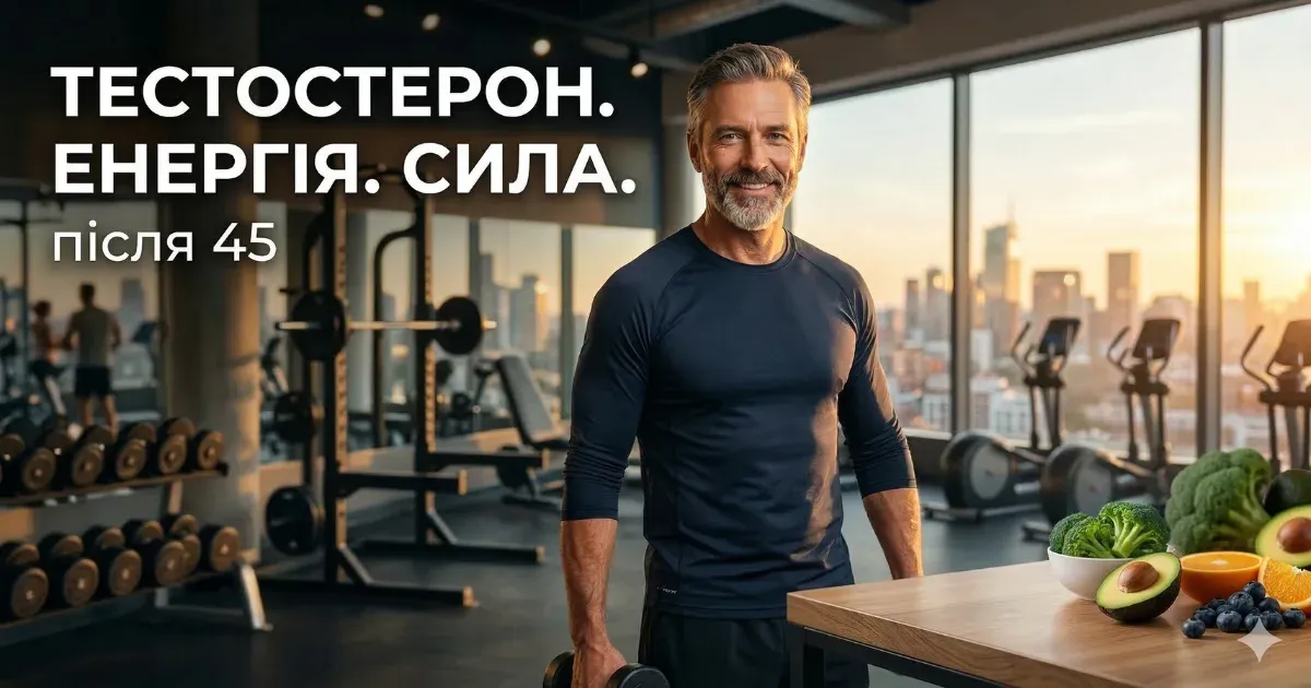 Чоловіча сила після 45: харчування, звички та вітаміни для збереження тестостерону