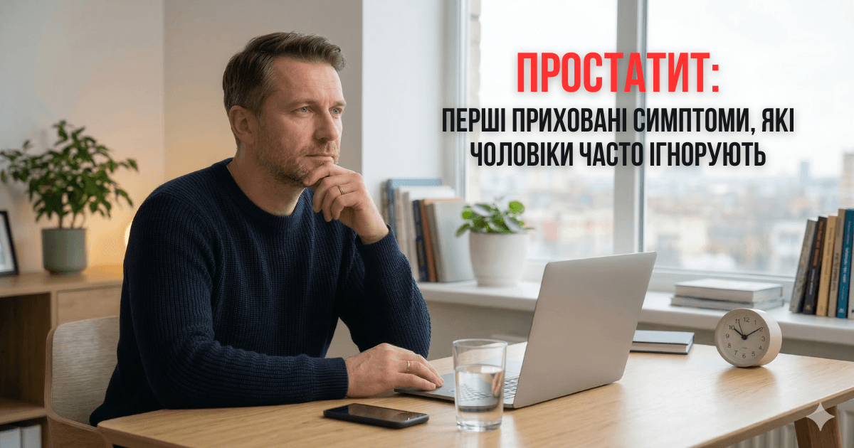 Простатит: перші приховані симптоми, які чоловіки часто ігнорують
